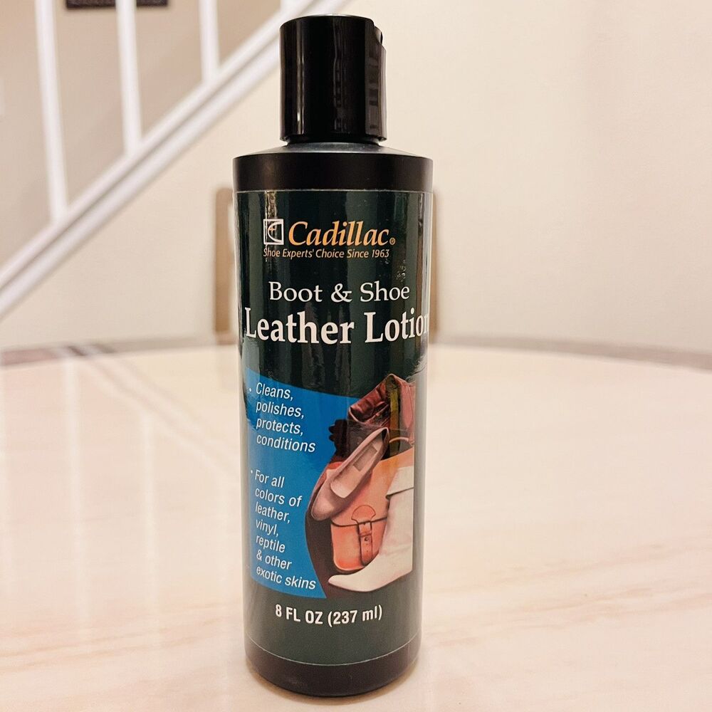 Cadillac Boot & Shoe Care Leather Lotion Protector for Vinyl, Reptile 8 oz USA